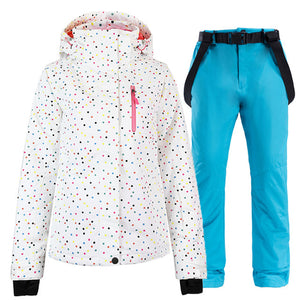 Winter Women Ski Suit Jacket and Pants