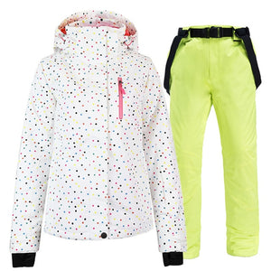 Winter Women Ski Suit Jacket and Pants