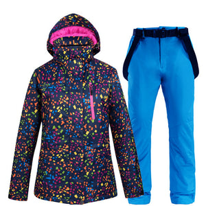 Winter Women Ski Suit Jacket and Pants