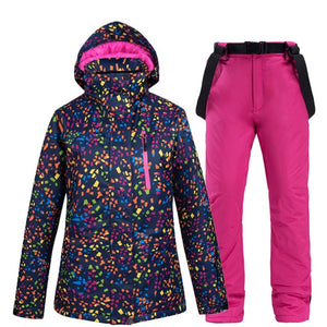 Winter Women Ski Suit Jacket and Pants