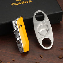 Load image into Gallery viewer, COHIBA 3 Jet Flame Butane Torch With Cigar Punch &amp; Cutter Kit
